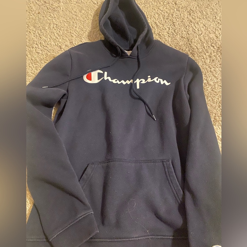 Navy blue champion hoodie
